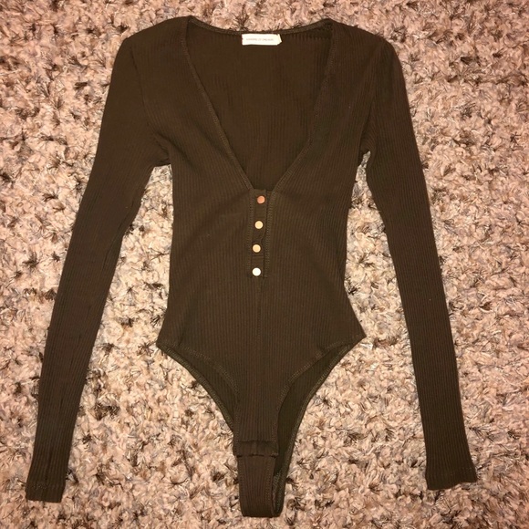Tops - Army Green Leotard